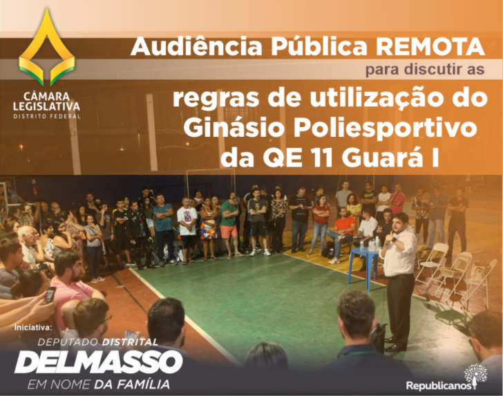 Audiência pública debate o uso do ginásio de esportes do Guará nesta quarta (14) às 19h