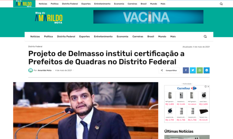 Blog do Amarildo: Projeto de Delmasso institui certificação a Prefeitos de Quadras no Distrito Federal