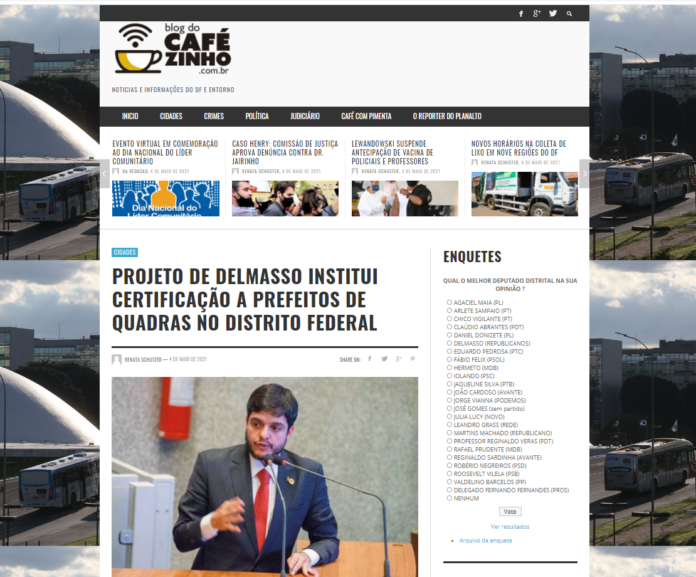 Blog do Cafézinho: PROJETO DE DELMASSO INSTITUI CERTIFICAÇÃO A PREFEITOS DE QUADRAS NO DISTRITO FEDERAL