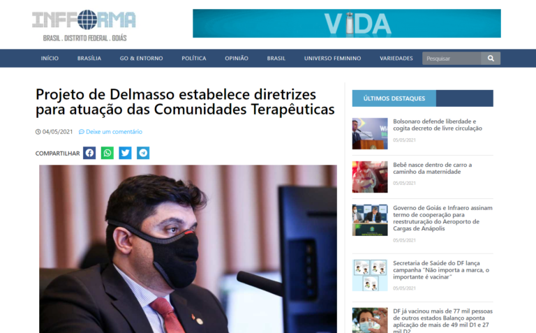 Infforma: Projeto de Delmasso estabelece diretrizes para atuação das Comunidades Terapêuticas
