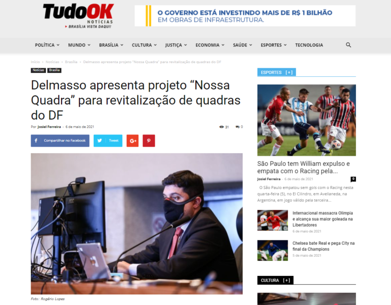 Tudo Ok Notícias: Delmasso apresenta projeto “Nossa Quadra” para revitalização de quadras do DF