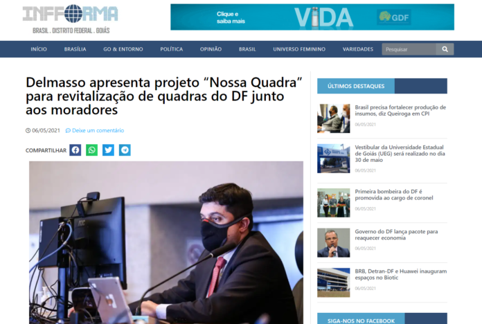 Infforma: Delmasso apresenta projeto “Nossa Quadra” para revitalização de quadras do DF junto aos moradores