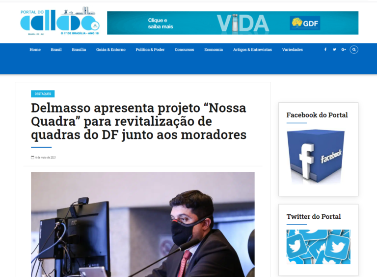 Portal do Callado: Delmasso apresenta projeto “Nossa Quadra” para revitalização de quadras do DF junto aos moradores