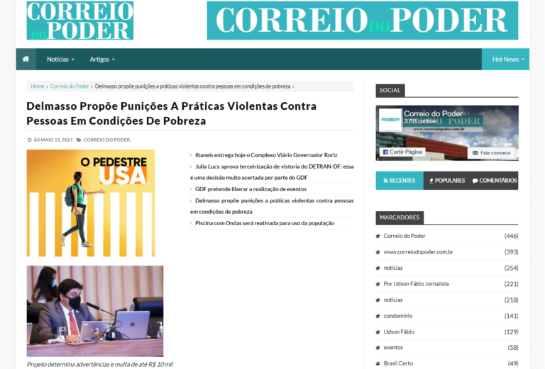 Correio do Poder: Delmasso Propõe Punições A Práticas Violentas Contra Pessoas Em Condições De Pobreza