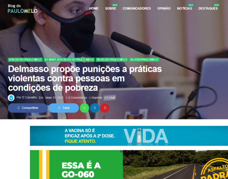 Blog do Paulo Melo: Delmasso propõe punições a práticas violentas contra pessoas em condições de pobreza