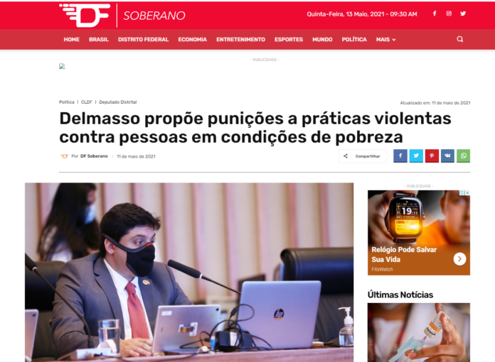 DF Soberano: Delmasso propõe punições a práticas violentas contra pessoas em condições de pobreza