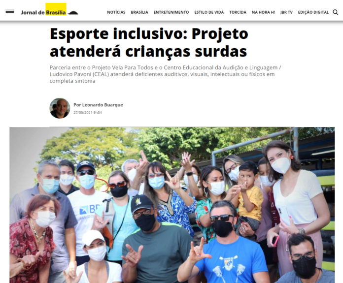 Jornal de Brasília: Esporte inclusivo: Projeto atenderá crianças surdas