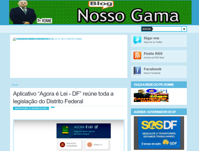 Nosso Gama: Aplicativo “Agora é Lei - DF” reúne toda a legislação do Distrito Federal