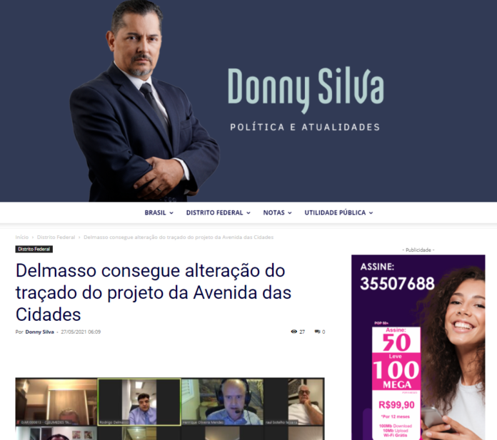 Donny Silva: Delmasso consegue alteração do traçado do projeto da Avenida das Cidades