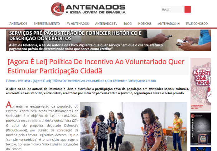 Antenados: [Agora É Lei] Política De Incentivo Ao Voluntariado Quer Estimular Participação Cidadã