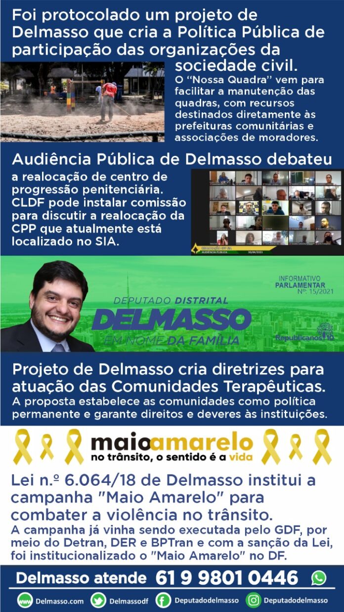 15– Informativo semanal do Gabinete do Deputado Rodrigo Delmasso