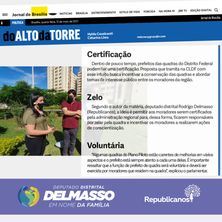 Jornal de Brasília coluna Do Alto Da Torre 12 de maio de 2021