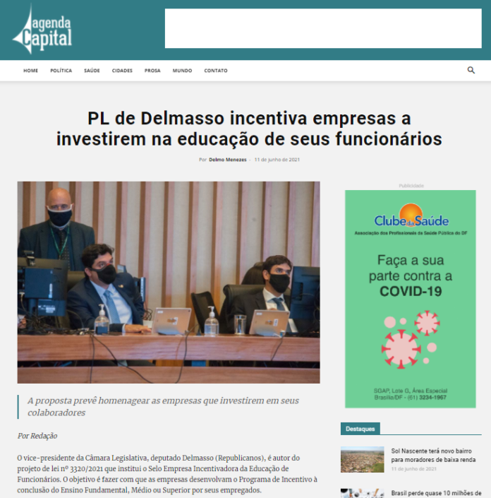 Agenda Capital: PL de Delmasso incentiva empresas a investirem na educação de seus funcionários Agenda Capital: PL de Delmasso incentiva empresas a investirem na educação de seus funcionários