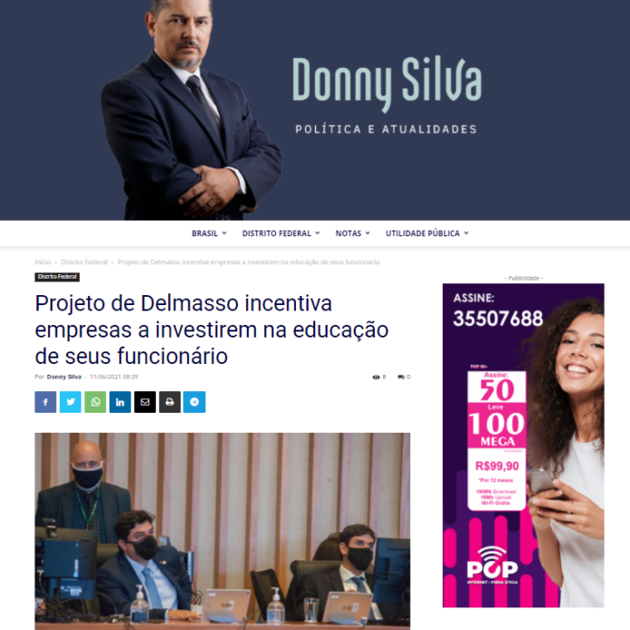 Donny Silva: Projeto de Delmasso incentiva empresas a investirem na educação de seus funcionários