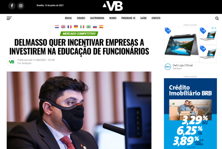 AVB: DELMASSO QUER INCENTIVAR EMPRESAS A INVESTIREM NA EDUCAÇÃO DE FUNCIONÁRIOS
