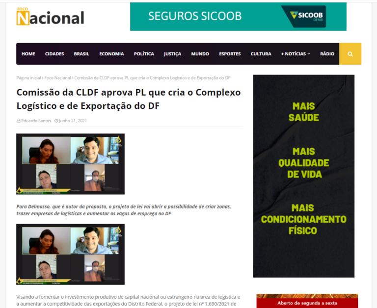 Foco Nacional: Comissão da CLDF aprova PL que cria o Complexo Logístico e de Exportação do DF
