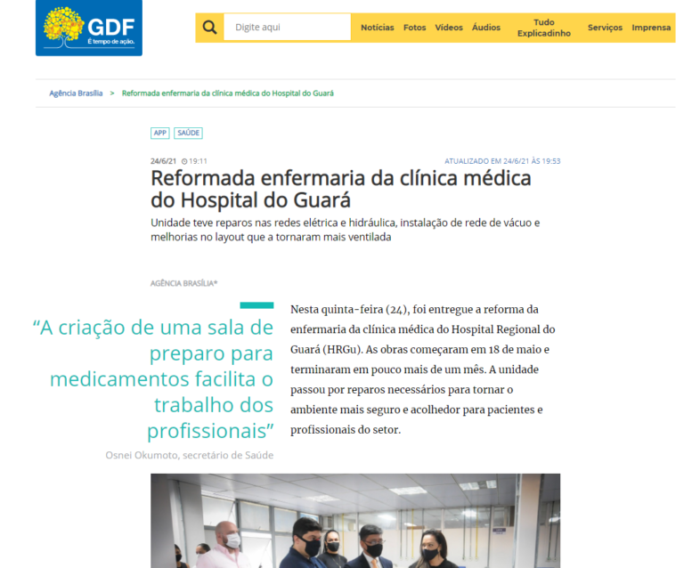 Agência Brasília: Reformada enfermaria da clínica médica do Hospital do Guará