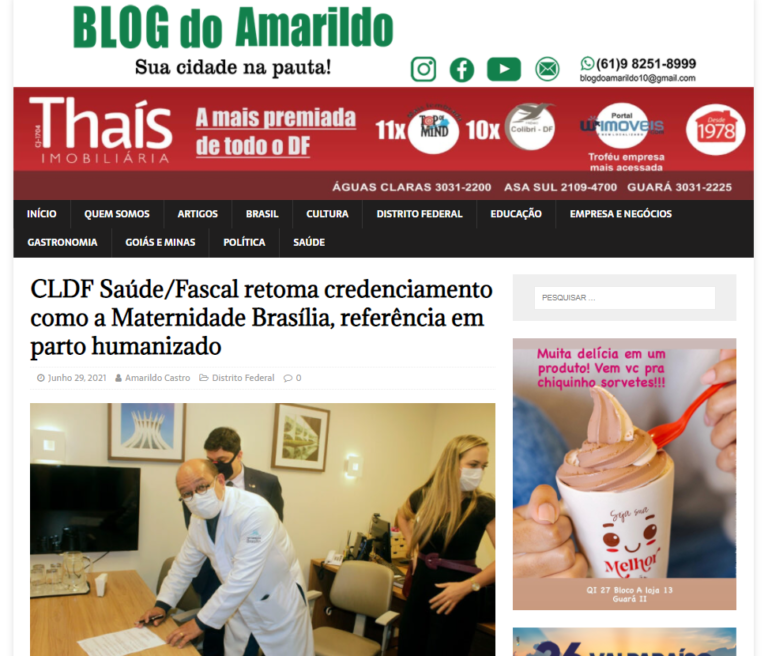 Blog do Amarildo: CLDF Saúde/Fascal retoma credenciamento como a Maternidade Brasília, referência em parto humanizado
