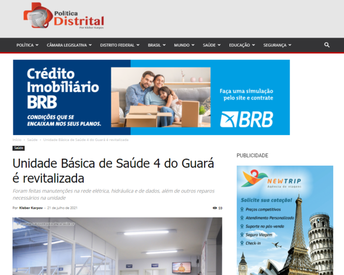 Política Distrital: Unidade Básica de Saúde 4 do Guará é revitalizada