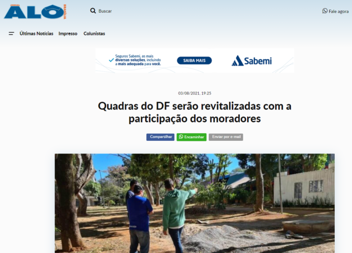 Jornal Alô: Quadras do DF serão revitalizadas com a participação dos moradores