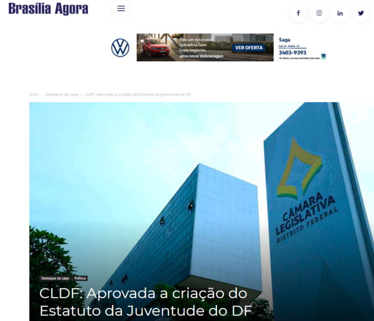 Brasília Agora: CLDF: Aprovada a criação do Estatuto da Juventude do DF