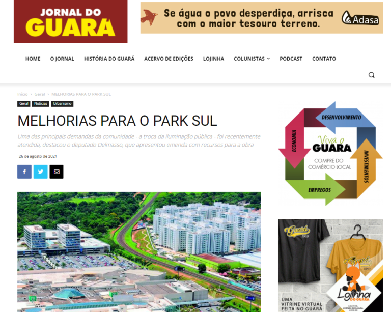 Jornal do Guará: MELHORIAS PARA O PARK SUL