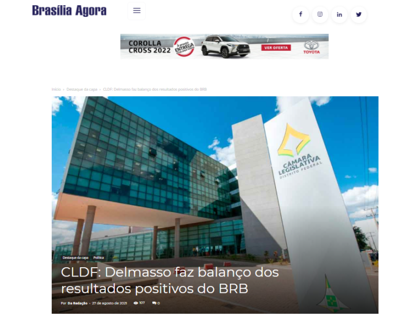 Agora Brasília: CLDF: Delmasso faz balanço dos resultados positivos do BRB