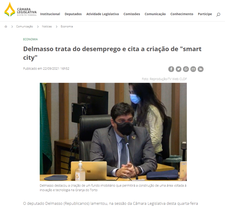 Agência CLDF: Delmasso trata do desemprego e cita a criação de "smart city"