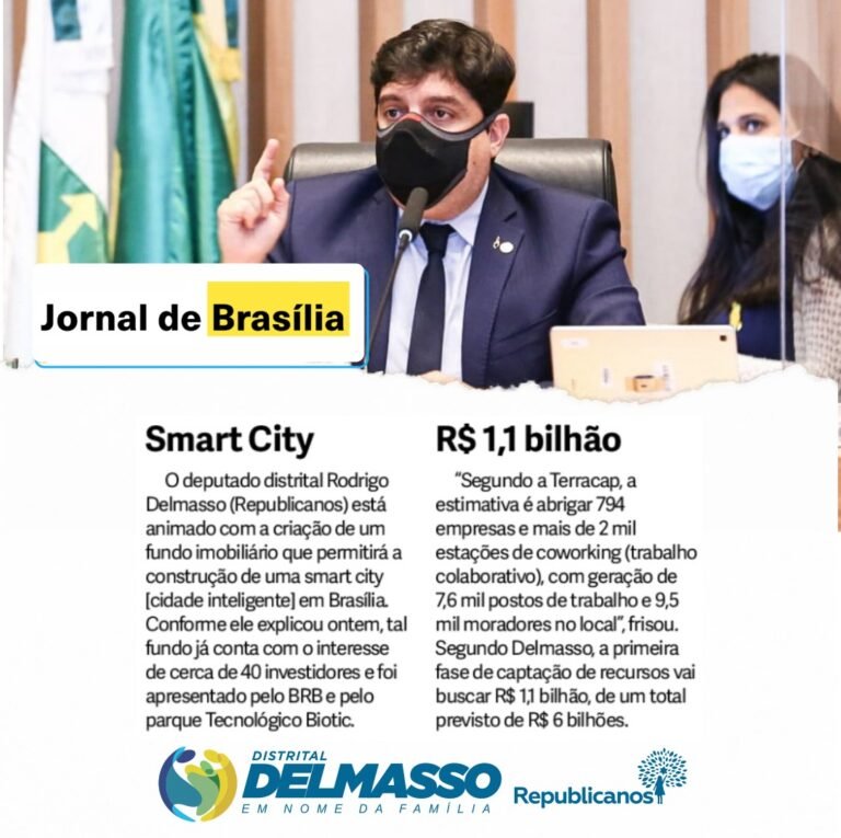 Jornal de Brasília coluna Do Alto Da Torre, 23 de setembro 2021 - Smart City
