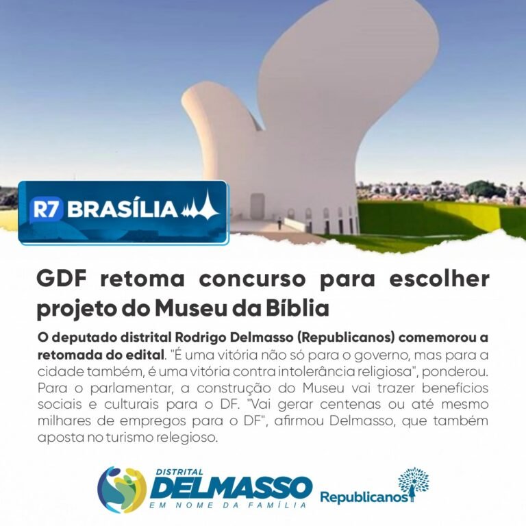 R7: GDF retoma concurso para escolher projeto do Museu da Bíblia