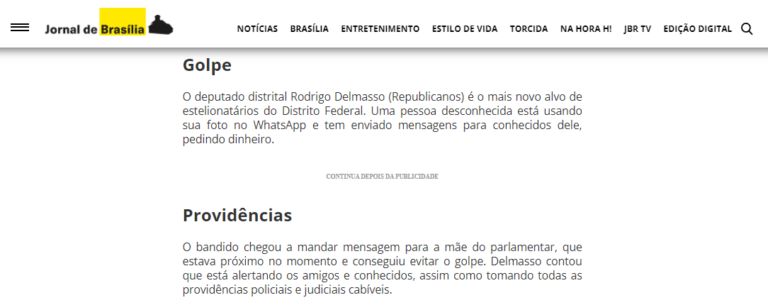Jornal de Brasília, coluna Do Alto Da Torre, 13 de outubro