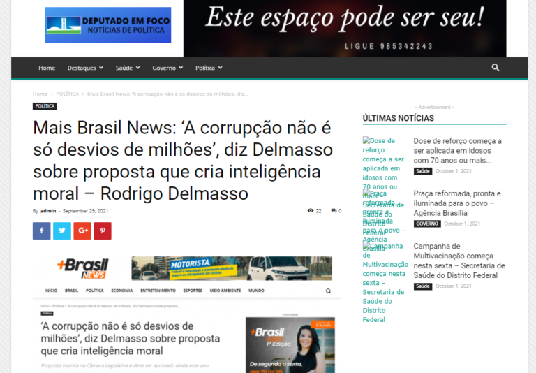Deputado em Foco: ‘A corrupção não é só desvios de milhões’, diz Delmasso sobre proposta que cria inteligência moral – Rodrigo Delmasso