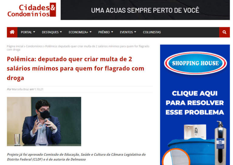 Cidades & Condomínios: Polêmica: deputado quer criar multa de 2 salários mínimos para quem for flagrado com droga