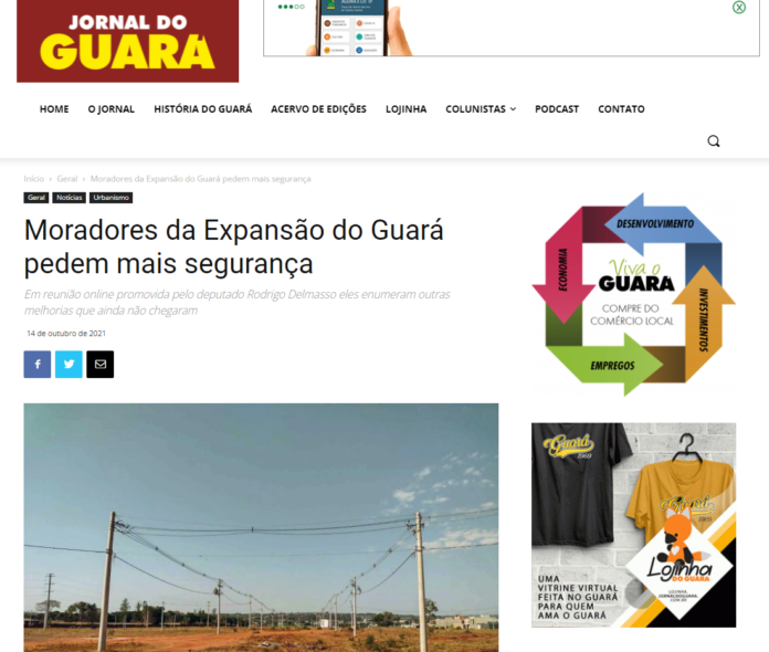 Jornal do Guará: Moradores da Expansão do Guará pedem mais segurança