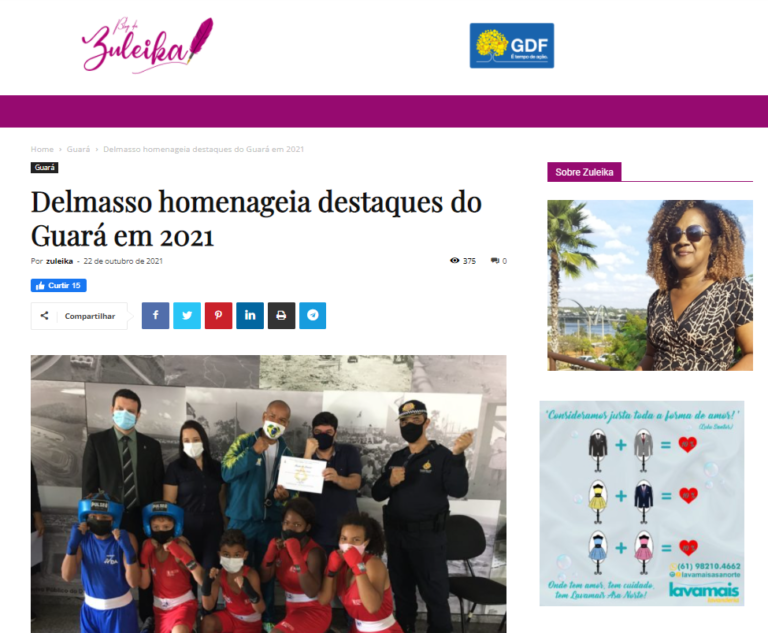 Blog da Zuleika: Delmasso homenageia destaques do Guará em 2021