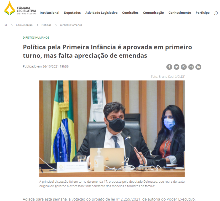 Agência CLDF: Política pela Primeira Infância é aprovada em primeiro turno, mas falta apreciação de emendas