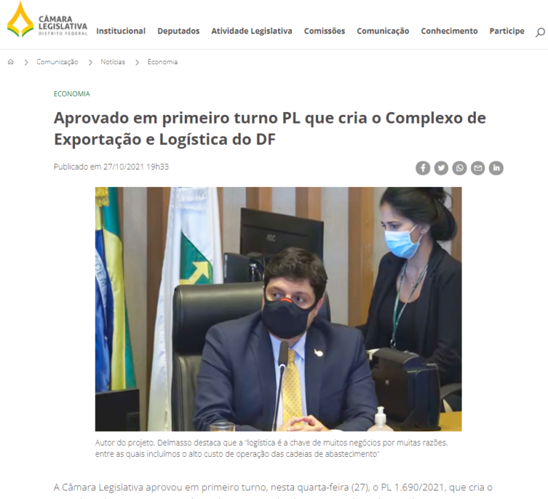 Agência CLDF: Aprovado em primeiro turno PL que cria o Complexo de Exportação e Logística do DF
