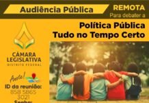Audiência Pública Remota quarta-feira, 27 de outubro às 19h para discutir sobre o PL 1.736/2021 – Política Pública Tudo no Tempo Certo Audiência Pública Remota quarta-feira, 27 de outubro às 19h para discutir sobre o PL 1.736/2021 - Política Pública Tudo no Tempo Certo