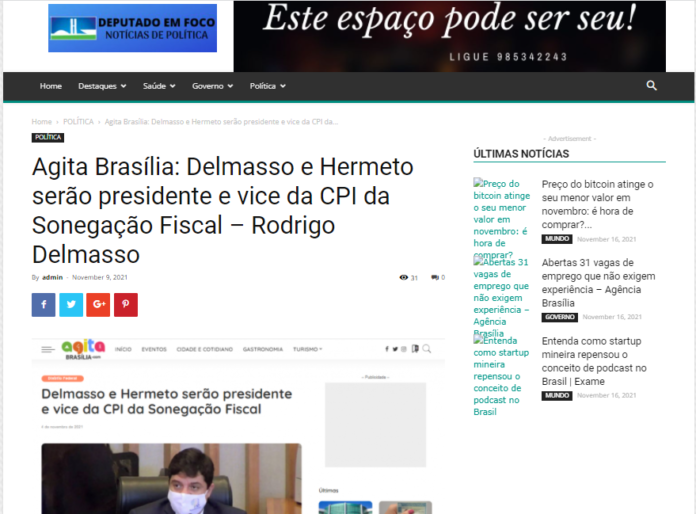 Deputado em Foco: Delmasso e Hermeto serão presidente e vice da CPI da Sonegação Fiscal – Rodrigo Delmasso