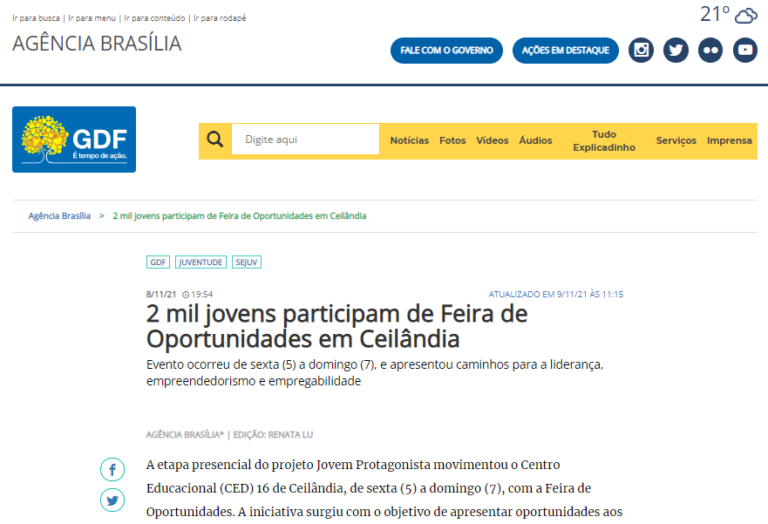 Agência Brasília: 2 mil jovens participam de Feira de Oportunidades em Ceilândia