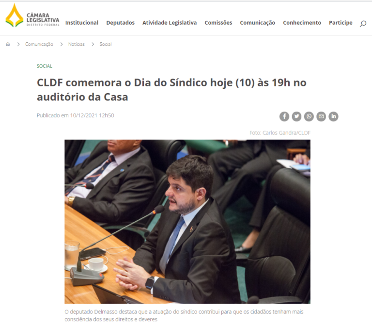 Agência CLDF: CLDF comemora o Dia do Síndico hoje (10) às 19h no auditório da Casa