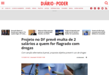Diário do Poder: Projeto no DF prevê multa de 2 salários a quem for flagrado com drogas Diário do Poder: Projeto no DF prevê multa de 2 salários a quem for flagrado com drogas