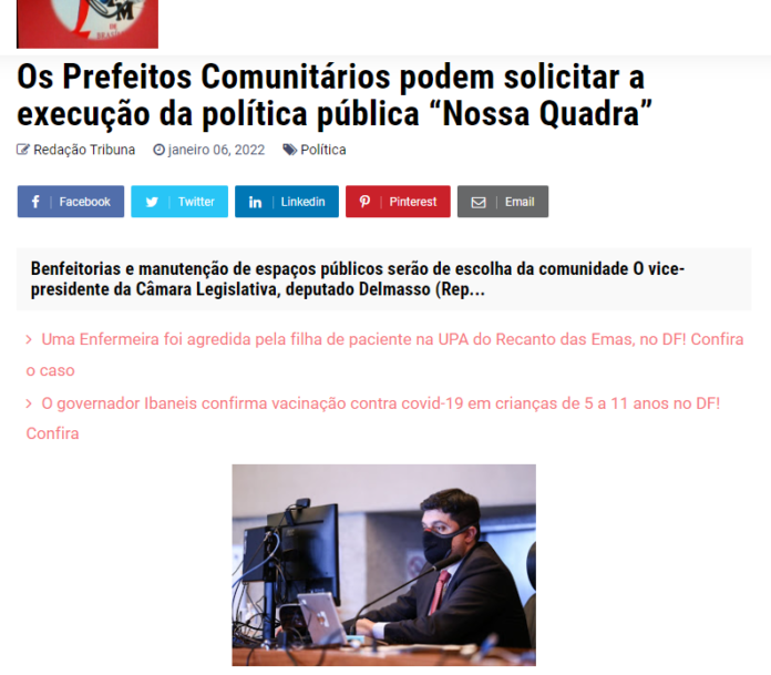Tribuna FM Brasília: Os Prefeitos Comunitários podem solicitar a execução da política pública “Nossa Quadra” Tribuna FM Brasília: Os Prefeitos Comunitários podem solicitar a execução da política pública “Nossa Quadra”