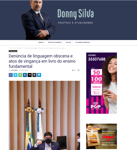 Donny Silva: Denúncia de linguagem obscena e atos de vingança em livro do ensino fundamental