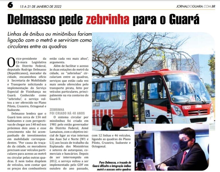 Jornal do Guará: Delmasso pede zebrinha para o Guará
