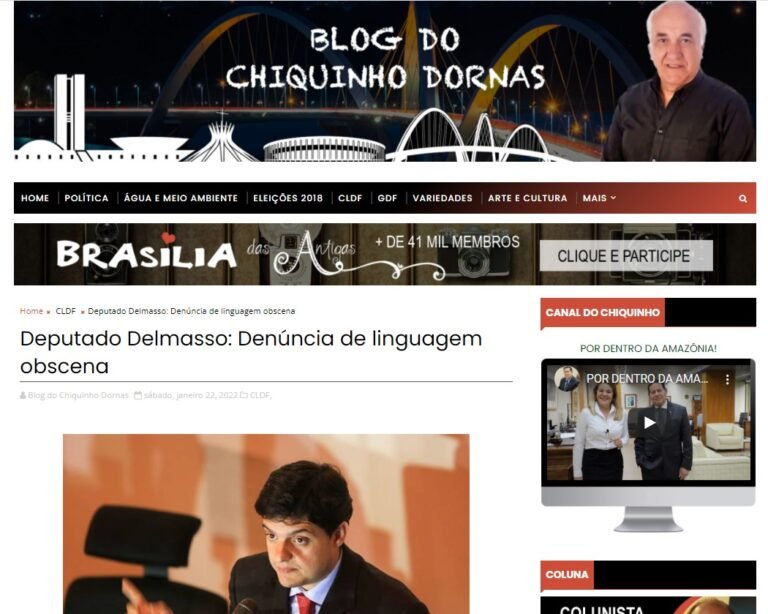 Blog do Chiquinho Dornas: Deputado Delmasso: Denúncia de linguagem obscena