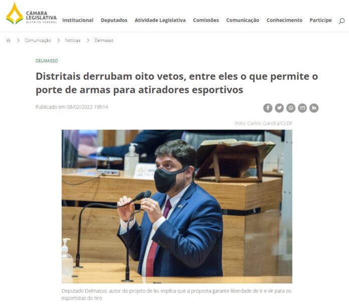 Agência CLDF: Distritais derrubam oito vetos, entre eles o que permite o porte de armas para atiradores esportivos