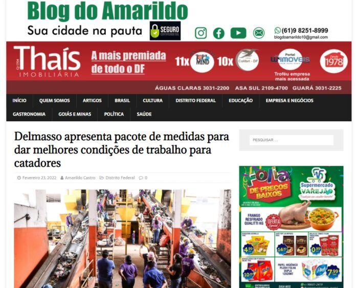 Blog do Amarildo: Delmasso apresenta pacote de medidas para dar melhores condições de trabalho para catadores