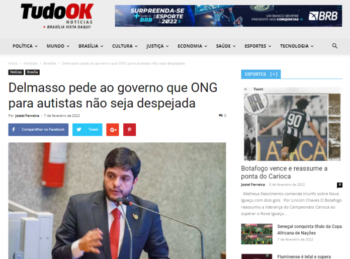 Tudo Ok Notícias: Delmasso pede ao governo que ONG para autistas não seja despejada