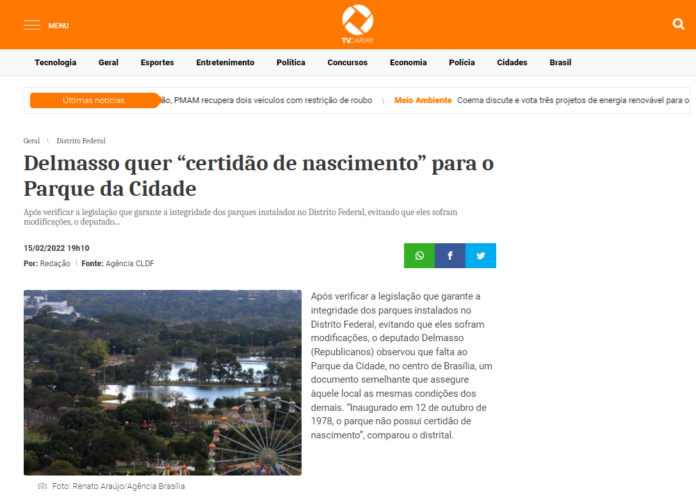 TV Cariri: Delmasso quer “certidão de nascimento” para o Parque da Cidade